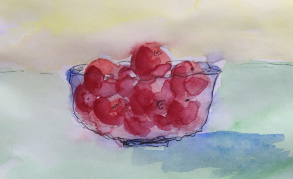 Tómatar í glerskál - Tomatos in a glassbowl