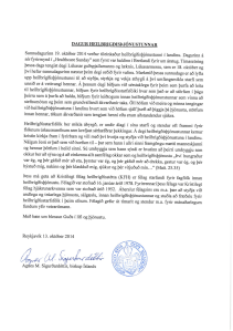 Bréf biskups um dag heilbrigðisþjónustunanr